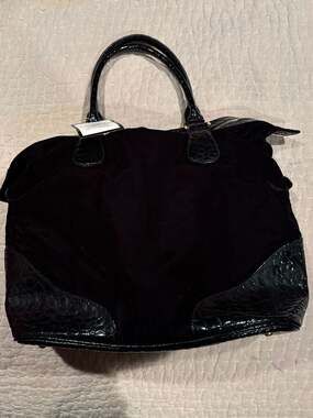 NWT Vintage Black Velvet Tote